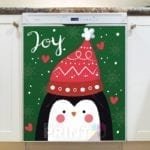 Christmas - Cute Penguin - Joy Dishwasher Sticker