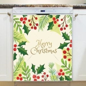 Christmas - Beautiful Greeting - Merry Christmas Dishwasher Sticker