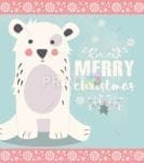 Christmas - Cute Christmas Bear - Merry Christmas Dishwasher Sticker