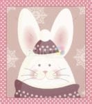 Christmas - Sweet White Bunny Dishwasher Sticker