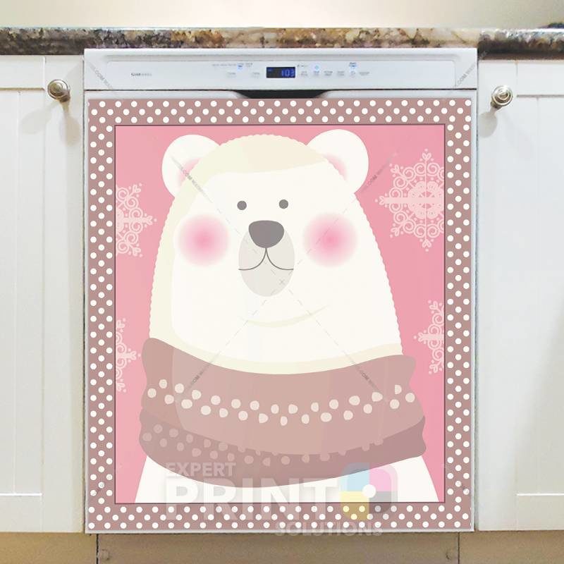 Christmas - Sweet Polar Bear #2 Dishwasher Sticker