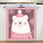 Christmas - Sweet Polar Bear Dishwasher Sticker