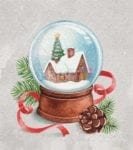 Christmas - Beautiful Snowglobe Dishwasher Sticker