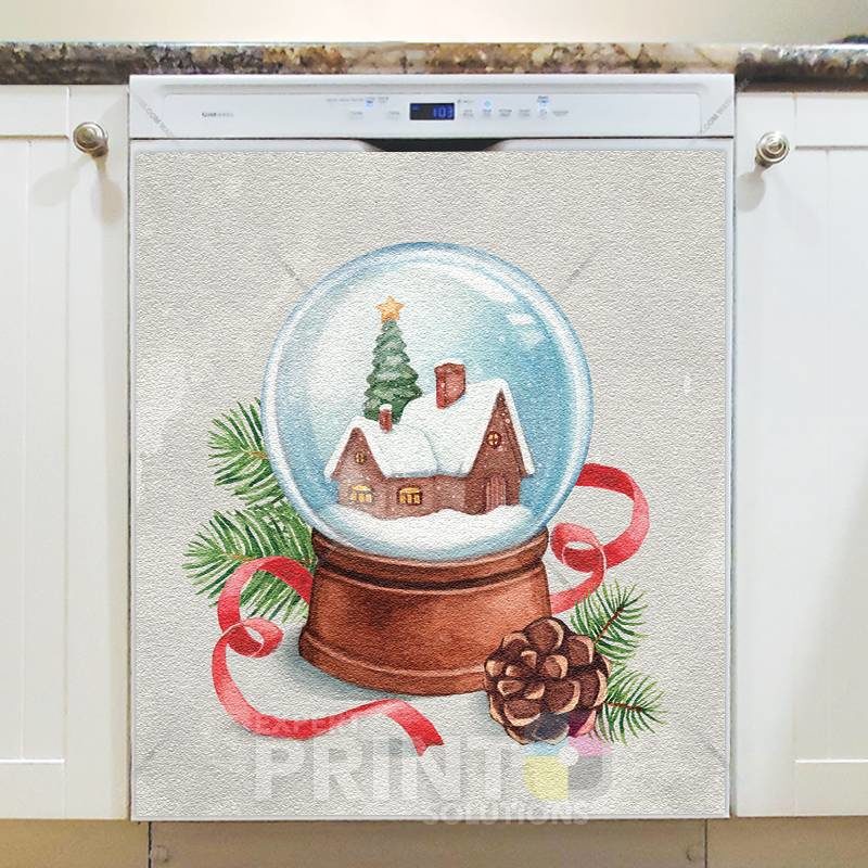 Christmas - Beautiful Snowglobe Dishwasher Sticker