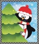 2397-christmas-penguin-and-christmas-tree Christmas - Penguin and Christmas Tree Dishwasher Sticker