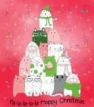Christmas - Cute Kitten Carol #2 - Fa la la la la Happy Christmas Dishwasher Sticker