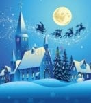 2408-christmas-the-church-of-the-village Christmas - The Church of the Village Dishwasher Sticker