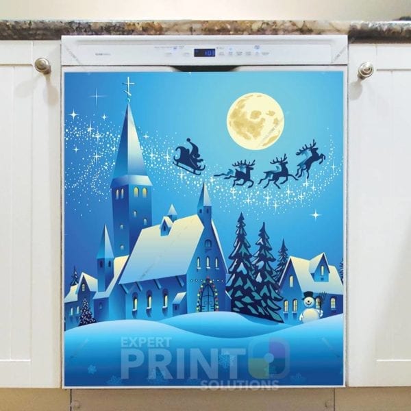 2408-christmas-the-church-of-the-village-dishwasher-magnet Christmas - The Church of the Village Dishwasher Sticker