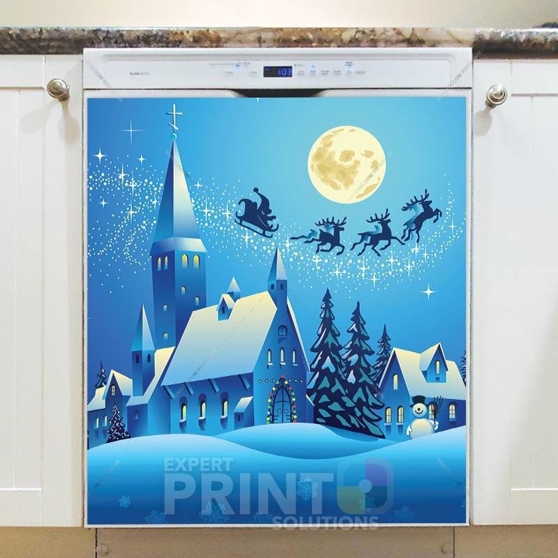 Christmas - The Church of the Village Dishwasher Sticker