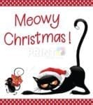 Christmas - Black Cat with a Mouse - Meowy Christmas Dishwasher Sticker