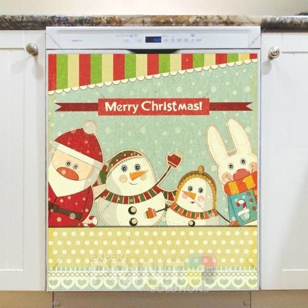 Christmas - Happy Winter Group - Merry Christmas Dishwasher Sticker
