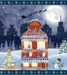 Christmas - The Night of Magic Dishwasher Sticker