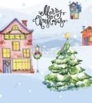 Little Village Christmas #1 - Merry Christmas Dishwasher Sticker