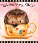 2446-welcome-to-my-kitchen-cute-hedgehog Welcome to my Kitchen Cute Hedgehog Dishwasher Sticker