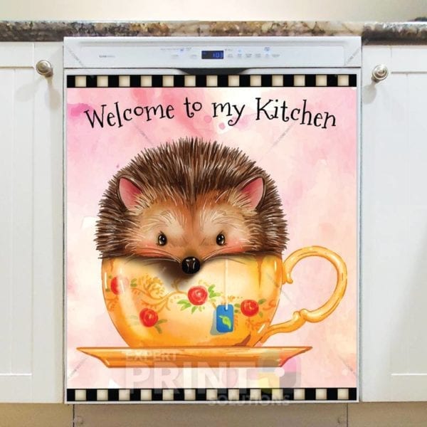 2446-welcome-to-my-kitchen-cute-hedgehog-dishwasher-magnet Welcome to my Kitchen Cute Hedgehog Dishwasher Sticker
