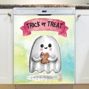 Trick or Treat Cute Ghost Dishwasher Sticker