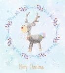 Reindeer in a Wreath - Merry Christmas Dishwasher Sticker