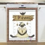 I Love Sheep Dishwasher Sticker