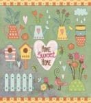 Cute Garden - Home Sweet Home Dishwasher Sticker