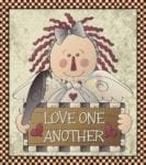 Prim Raggedy Ann - Love One Another Dishwasher Sticker