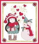 Christmas - Sweet Christmas Girls #4 Dishwasher Sticker