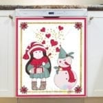Christmas - Sweet Christmas Girls #4 Dishwasher Sticker
