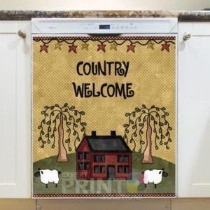 Prim Country Welcome Dishwasher Sticker