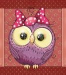 Cute Little Owl Girl Dishwasher Sticker