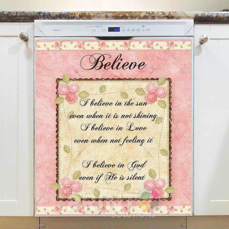 Beautiful Quote - Believe Dishwasher Sticker