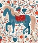 Bohemian Folk Art Horse Dishwasher Sticker