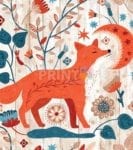 Bohemian Folk Art Fox Dishwasher Sticker