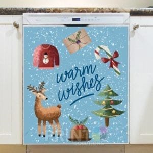 Christmas - Warm Wishes Dishwasher Sticker