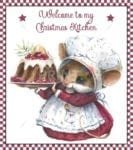 Little Christmas Mouse - Welcome to my Christmas Kitchen Dishwasher Sticker