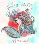 2624-holly-jolly-mermaid Holly Jolly Mermaid Dishwasher Sticker