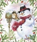 Letters to Santa from Snowman Dishwasher Sticker