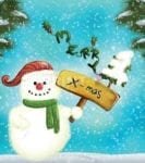 Christmas - Merry X-Mas Dishwasher Sticker
