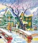 Victorian Christmas Holiday Dishwasher Sticker