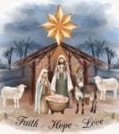 The Holy Family - Faith Hope Love Dishwasher Sticker