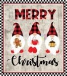 Merry Christmas Gnomes Dishwasher Sticker