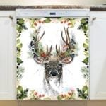 Scandinavian Winter Animals - Deer Dishwasher Sticker