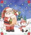 Cute Santa and Snowman Dishwasher Sticker