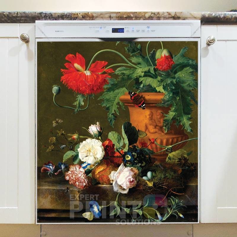 Still Life with Butterfly Dishwasher Sticker