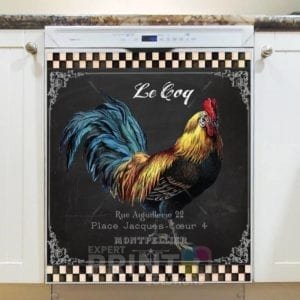 Vintage Farmhouse Rooster #1 - Le Coq Dishwasher Sticker