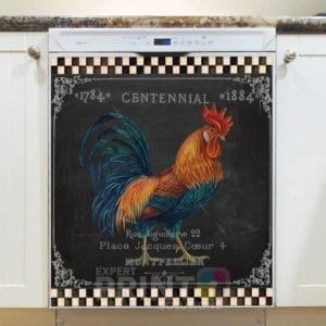 Vintage Farmhouse Rooster #4 Dishwasher Sticker