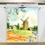 Farmhouses and Windmill Dishwasher Sticker