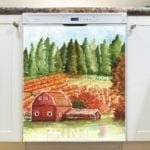 Harvest Time Farmhouse Dishwasher Sticker