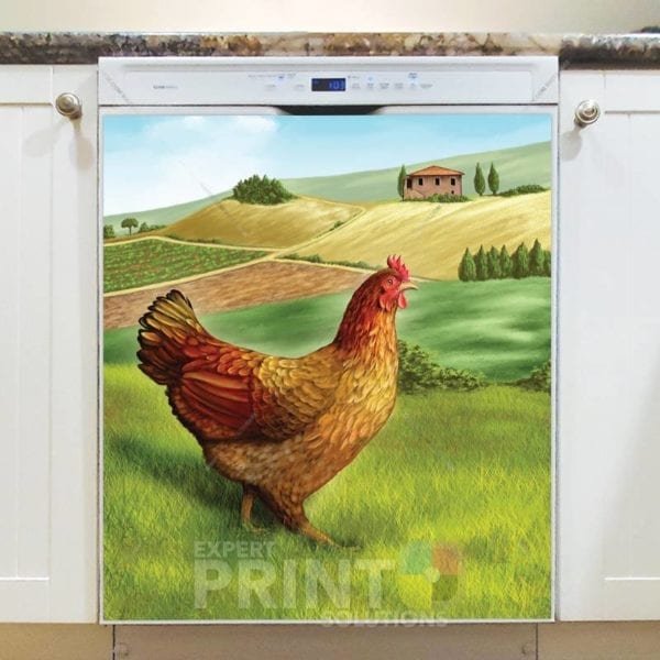 Tuscan Farmhouse Chicken Dishwasher Sticker