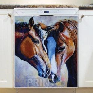 Lovely Horse Couple Dishwasher Sticker