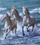 Running Horses in the Sea Dishwasher Sticker