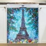 Summertime Eiffel Tower #1 Dishwasher Sticker